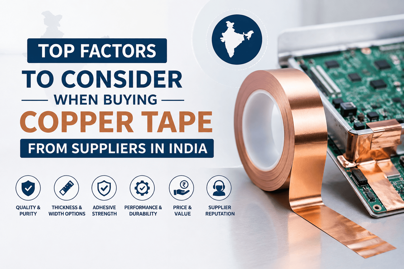 Top Factors to Consider When Buying Copper Tape from Suppliers in India 